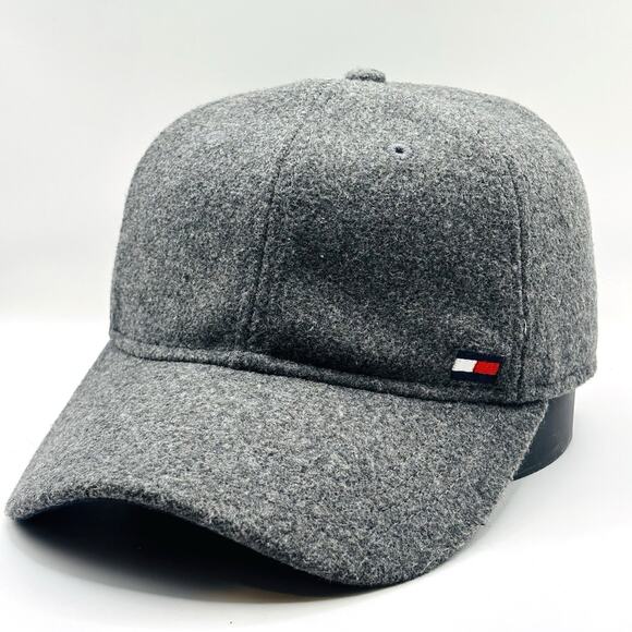 Tommy Hilfiger Other - Tommy Hilfiger Hat Strapback Wool Blend Grey Mens Baseball Cap Adjustable OSFA